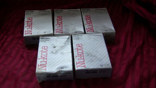 5 - Nu Kote BR106N Black/Red Ink Ribbons Victor Series 600 Adler Canon Casio NOS