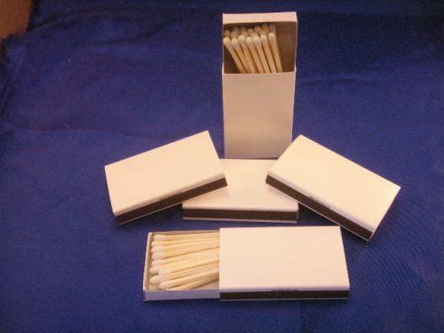 NEW 50 Plain White Cover Wooden Matches Box Matches
