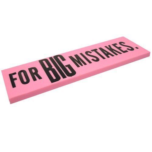 BIG MISTAKE ERASER  Color: PINK  5 1/2&#034; X 2&#034;