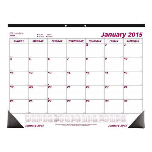 NEW Brownline 22 X 17 Inches 2015 Monthly Desk Pad with Virgin Paper (C1731-15)
