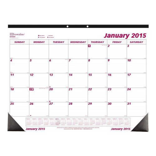 NEW Brownline 22 X 17 Inches 2015 Monthly Desk Pad with Virgin Paper (C1731-15)
