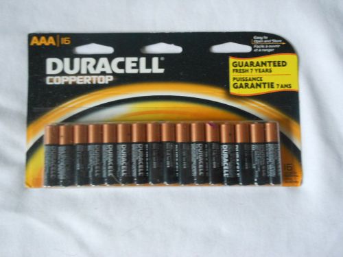 Brand New Sealed Never Opened 16 AAA Duracell Coppertop Alkaline Batteries L@@K