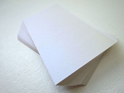 100 IRIDESCENT PEARL WHITE Blank Business Cards 90 lb. Text 89mm x 52mm- 3.5 x 2