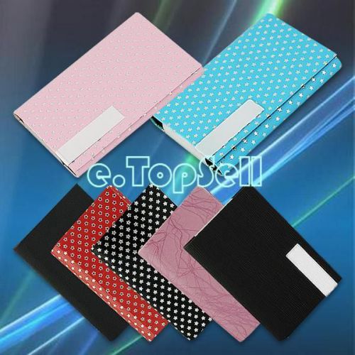 Pu leather magnetic credit name id business card case wallet keeper holder pouch for sale