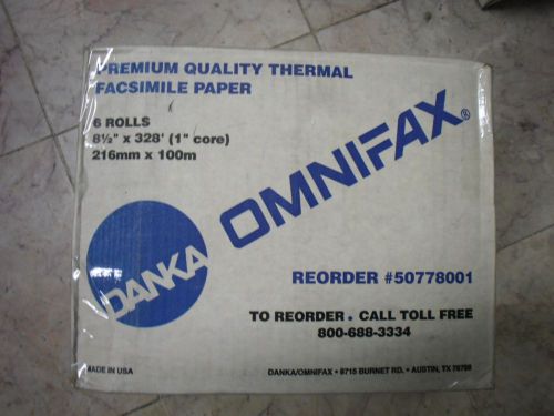 New ! 6PK Danka Omnifax Premium Quality Thermal Facsimile Paper 8 1/2&#034; X 328 ft