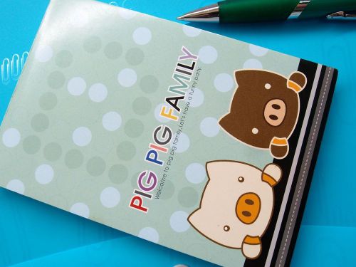 1PCS Pig Pig Family Memo Message Note Fax Paper Letter Writing Pad Stationery D1