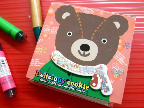 1X Delicious Cookie Mini Memo Note Scratch Doodle Message Writing Pad Paper D-4
