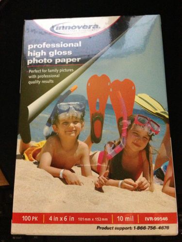 NEW Innovera Photo Paper IVR-99546  100pk 10 mil all inkjet printers