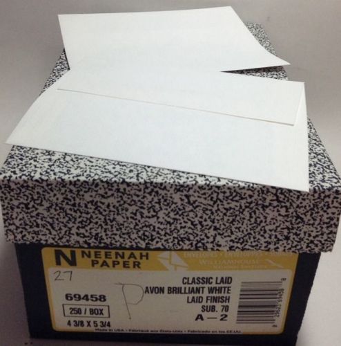 Neenah Classic Laid Finish Avon Brilliant White Sub 70 A-2 Envelopes 200/250