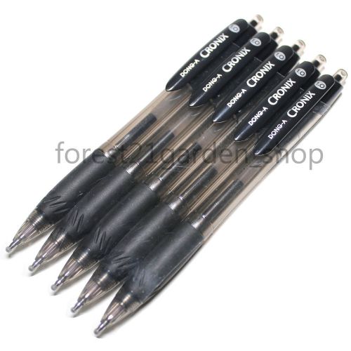 x5 Dong-A Cronix Hybrid Ink 1.0mm Ball point pen - Black (5 pcs)