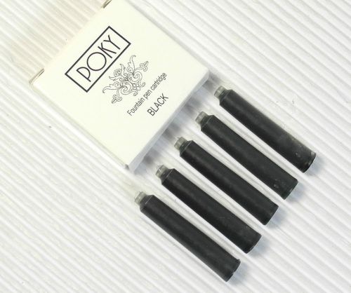Free Shipping POKY 100pcs fountain pen cartridges standard BLACK ink