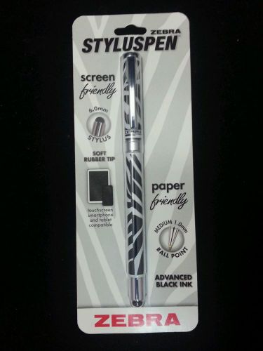 Zebra Pen STYLUS PEN Ballpoint Pen - Medium - 1 mm  - Black Ink - Buy 1 Get 1
