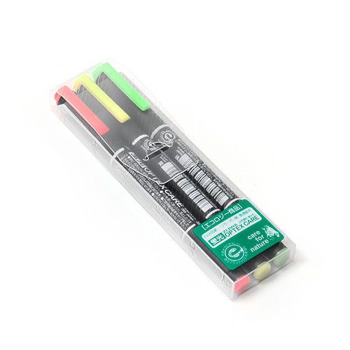 ZEBRA OPTEX CARE Dual Heads Fluorescent Highlighter 4.0/0.8mm  - 3 COLORS