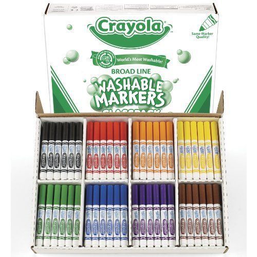 Crayola classpack markers - conical marker point type - assorted ink - (588200) for sale