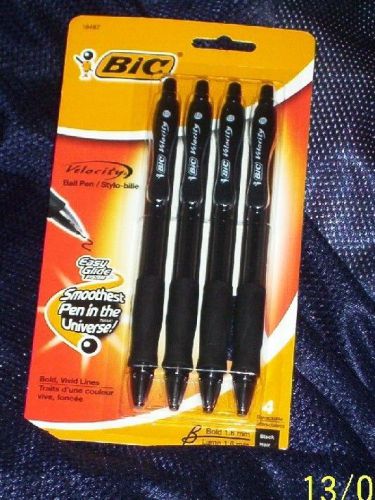 Bic Velocity Super Smooth 4 count  (black ) Easy Glide NIB home office, personal