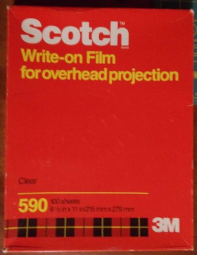 Scotch 3M Write-On Film For Overhead Projection 8 1/2 x 11 Clear