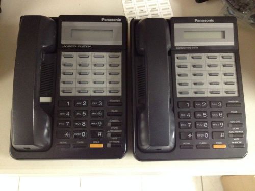 2 PANASONIC KX-T7030 BLACK TELEPHONES REFURB