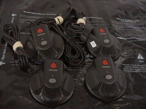 Lot of 4 Polycom 2201-07840-101 SoundStation 2W Extended Microphone