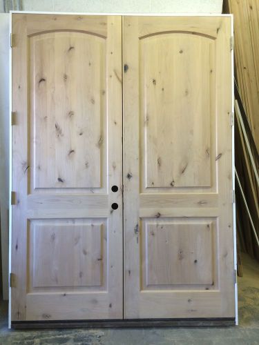 8&#034;0&#034; tall knotty alder wood exterior front entrance doors 64&#034; x 96&#034; for sale