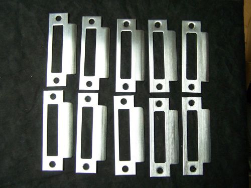 10 Brass &amp; covered with Stainless Steel Mortise Lock Strike Plates Door Hardware