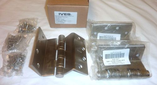 3 ives 5bb1hw sc 4.5&#034; 646 us15 full mortise swing clear hinges satin nickel new! for sale