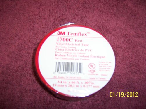 3M Temflex 1700C Red  Vinyl Electrical Tape
