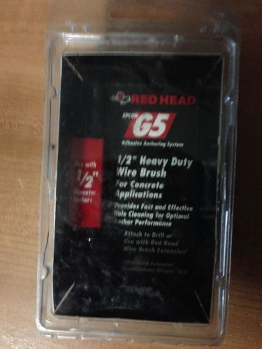 Red Head 1/2&#034; G5  Heavy Duty Wire Brush (For Adhesive Anchoring System) NIP