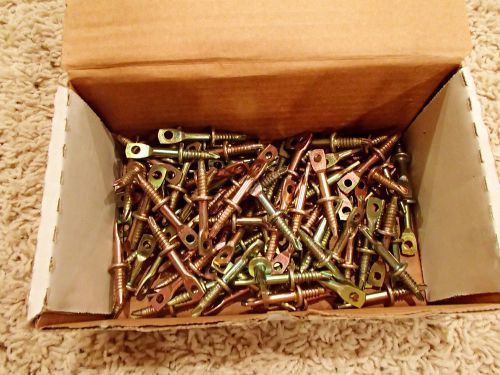 Lot of 100 1/4&#034; x 2&#034; self drilling acoustical ceiling eye lag screws (100) for sale