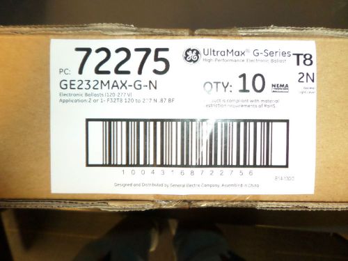 GE232MAX-G-N 120 - 277 volt electronic ballast F32T8 2 lamp Qty (10)
