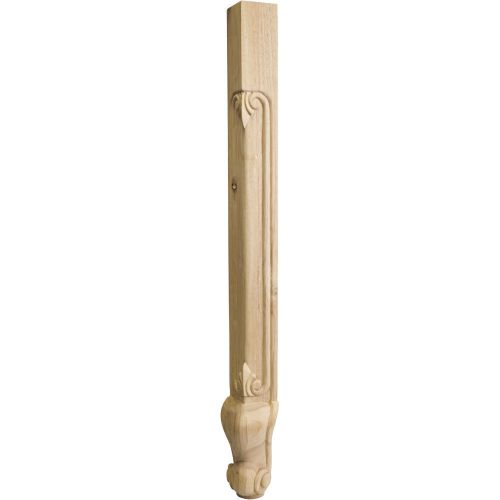 Traditional Corner Leg- 2-3/4&#034; x 2-3/4&#034; x 35-1/4&#034;- Cabinet Or Table Leg- #CL-3