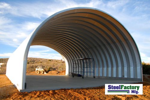 Steel factory mfg s30x50x14 prefab metal arch cover storage building rv shelter for sale