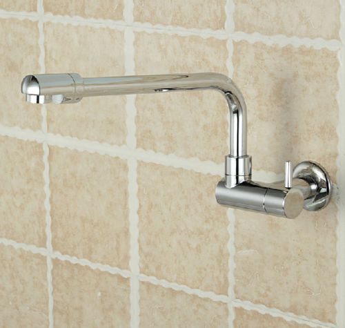 Polished chrome kitchen sink faucet wall mount cold water tap for sale