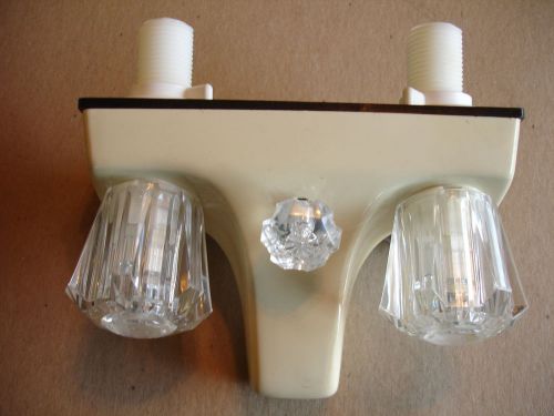 Utopia Decorative Faucet 4&#039;&#039; Parchment Tub/Shower Diverter with Crystal Handles