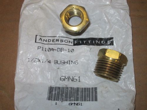 2 anderson 1/2&#034; x 1/4&#034; bushings p110a-db-10 new for sale