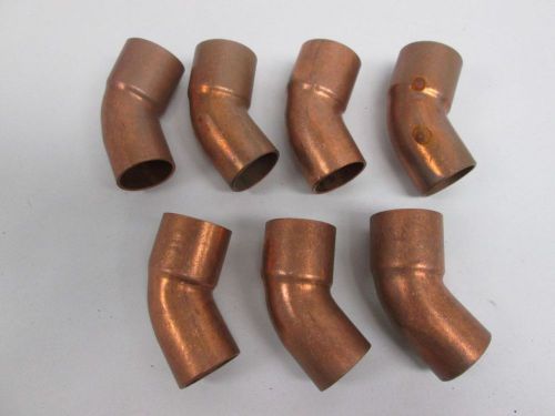 Lot 7 new copper elbow 45deg seamless 1in d315602 for sale