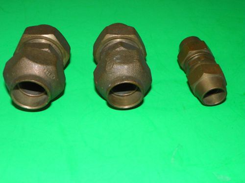 Ford Meter Box PAIR 3/4&#034; flare x 3/4&#034; flare Pipe/tubing coupling, (1) 1/2&#034; X 1/2