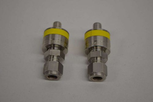 LOT 2 NEW SWAGELOK SS-QC6-S-600K4 QUICK CONNECT STAINLESS 3/8IN FITTING D347921