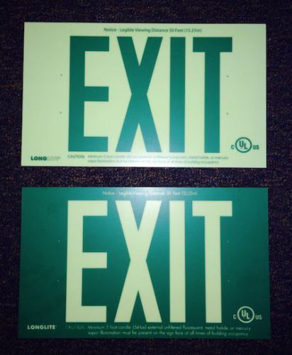 GLOW IN THE DARK PHOTOLUMINESCENT EXIT SIGN (MANUFACTURE DIRECT/UL CERTIFIED)