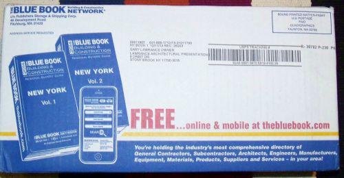 2014 &#034;BLUE BOOK&#034;, BUILDING &amp; CONSTRUCTION BUYERS GUIDE. NEW YORK 1&amp;2 NIB (4321).