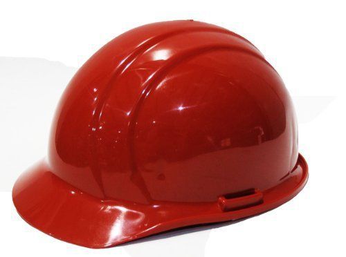 ERB 19824 Liberty Cap Style Hard Hat with Slide Lock  Red