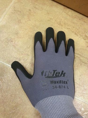 G-tek maxiflex 34-874 pip seamless knit nylon gloves size: l  sold by pair for sale