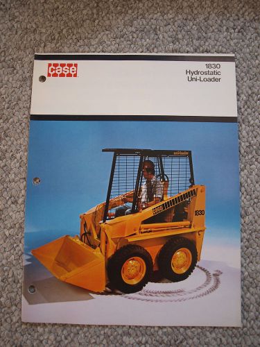 Case 1830 Uni-Loader Skid-Steer &#034;Bobcat&#034; Tractor Color Brochure Orig. MINT &#039;74