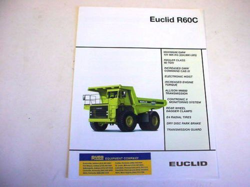 Euclid R60C Hauler Truck Literature