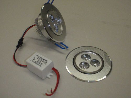RECESSED LED LAMP KIT ASSEMBLY 3 WATT / 12 VOLT WITH POWER SUPPLY COOL WHITE