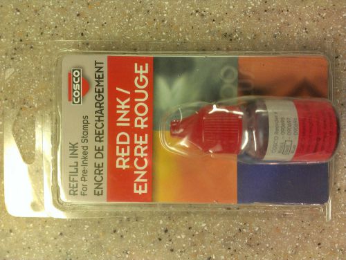 NEW COSCO ACCU-STAMP Gel Ink Refill, Red, 0.35 oz Bottle
