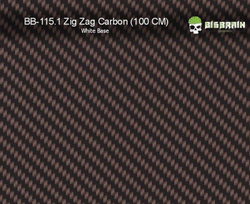 3 meters (10 ft) Zig Zag True Look Real Carbon Fiber Hydrographics Film 100cm