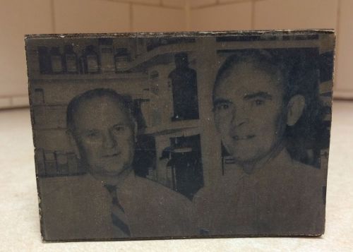 Vtg. Metal Wooden Negative Photographic Printing Block Drug Store image