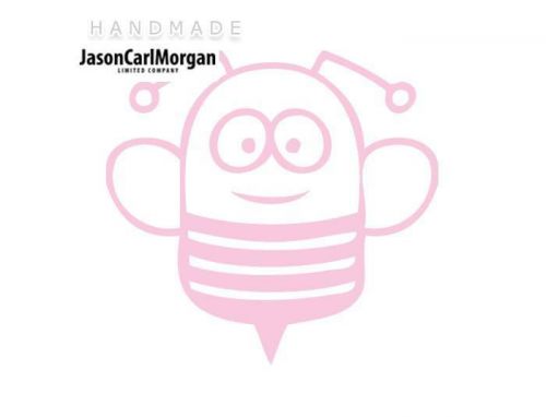 JCM® Iron On Applique Decal, Bee Soft Pink