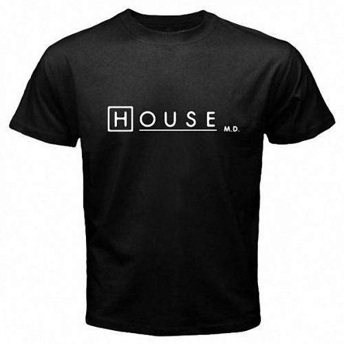 HOUSE MD Dr Gregory House Hugh Laurie Season 8 Mens Black T-shirt Size S - 2XL