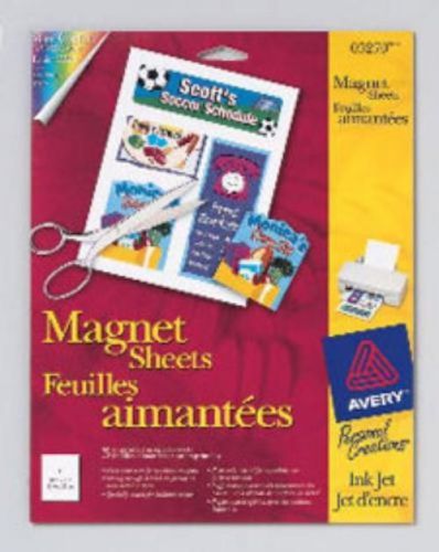 Avery White Printable Magnet Sheets 8-1/2&#039;&#039; x 11&#039;&#039; 5 Sheets